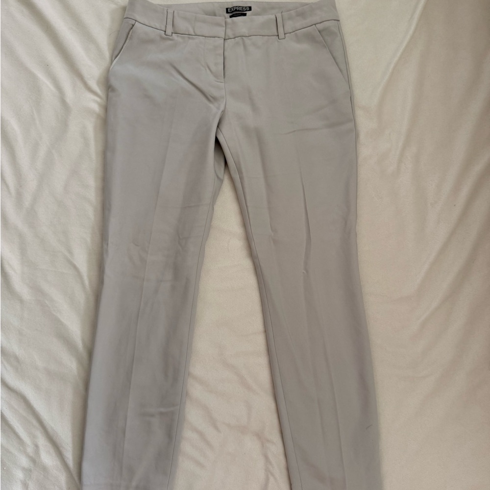 Express Light Gray Ankle Pants